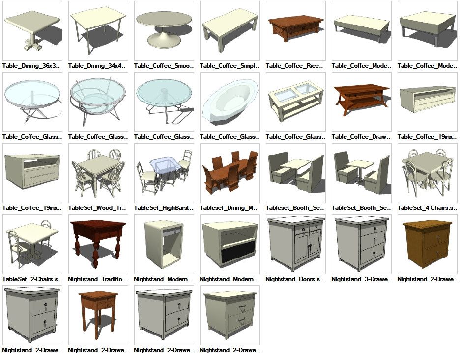 Sketchup 3d models furniture free download